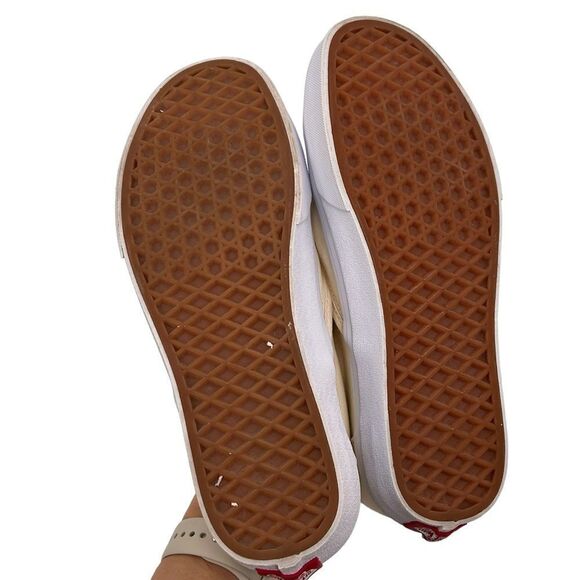 Vans off white cream slip ons sneaker women’s size 9 men’s size 7.5 - Picture 10 of 11